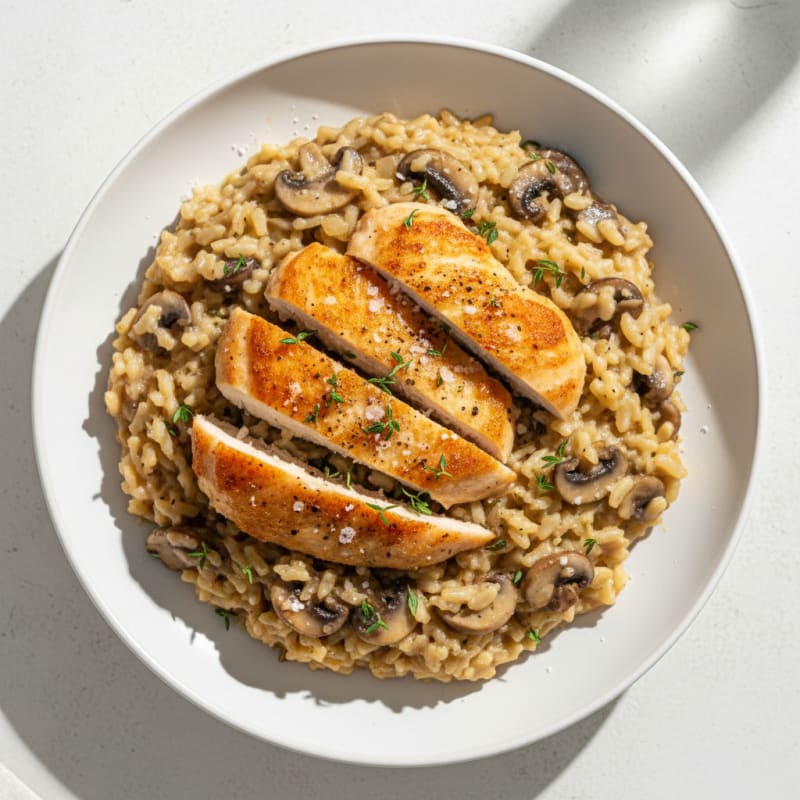 Creamy Chicken and Mushroom Risotto