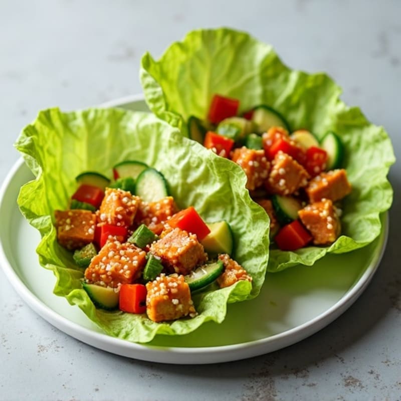 Fresh Spicy Tuna Lettuce Wraps