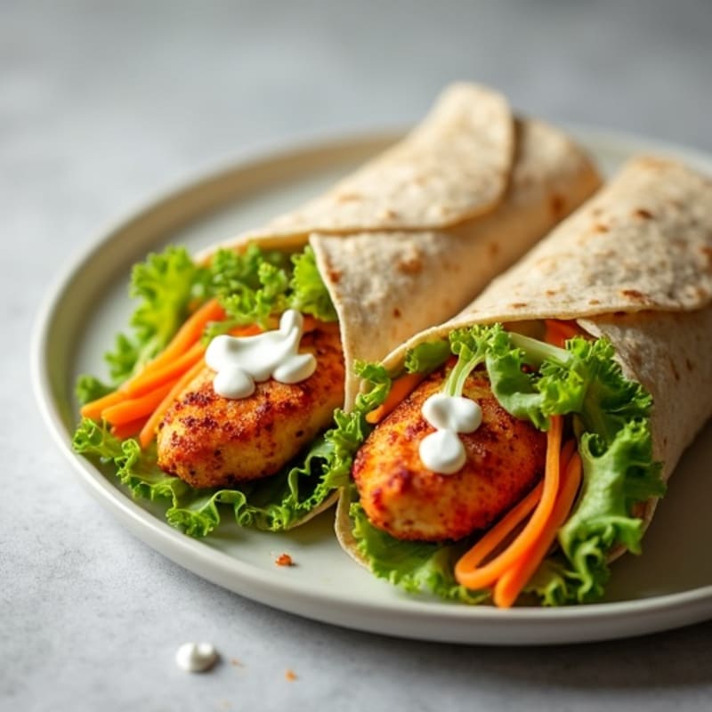 Crispy Buffalo Chicken Wrap with Creamy Ranch
