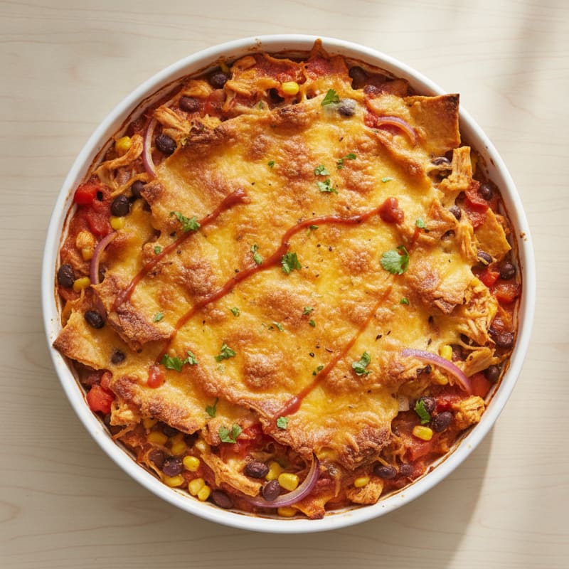 Chicken and Corn Tortilla Bake