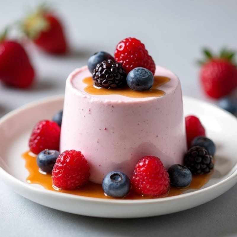 Silky Greek Yogurt Protein Mousse with Berries