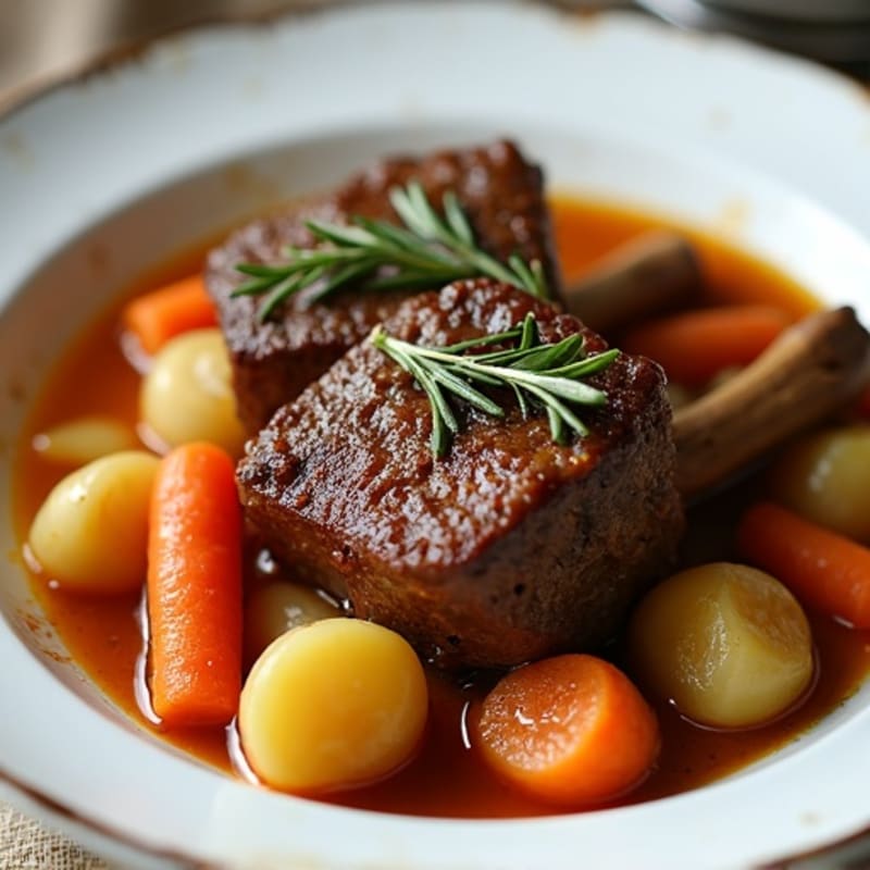 Slow-Cooked Rosemary Garlic Lamb Shank Stew