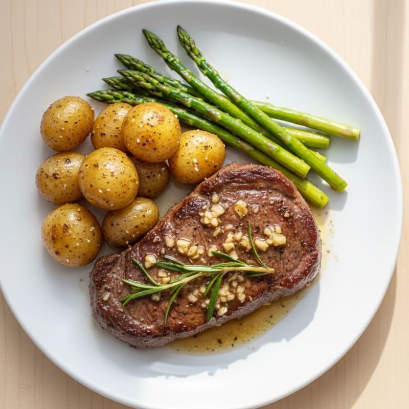 Tender Pan-Seared Filet Mignon with Garlic Butter