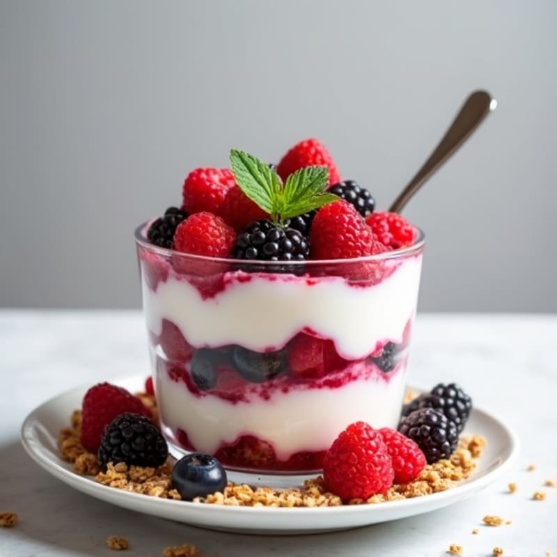Creamy Greek Yogurt Protein Parfait with Mixed Berries