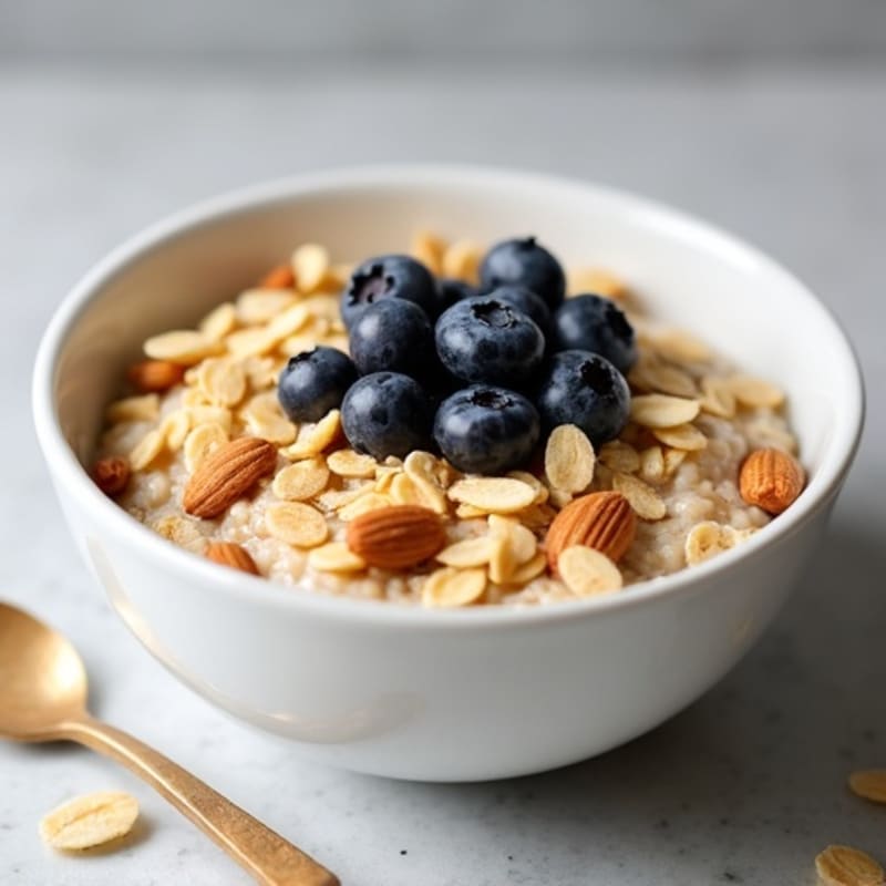 Protein-Packed Vanilla Almond Oatmeal Bowl