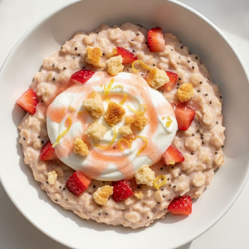 Strawberry Shortcake Overnight Oats