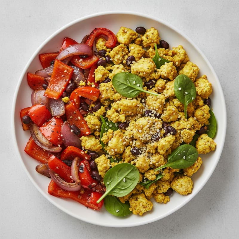 Tofu Scramble with Roasted Vegetables