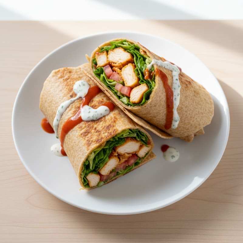 Crispy Buffalo Ranch Chicken Wraps