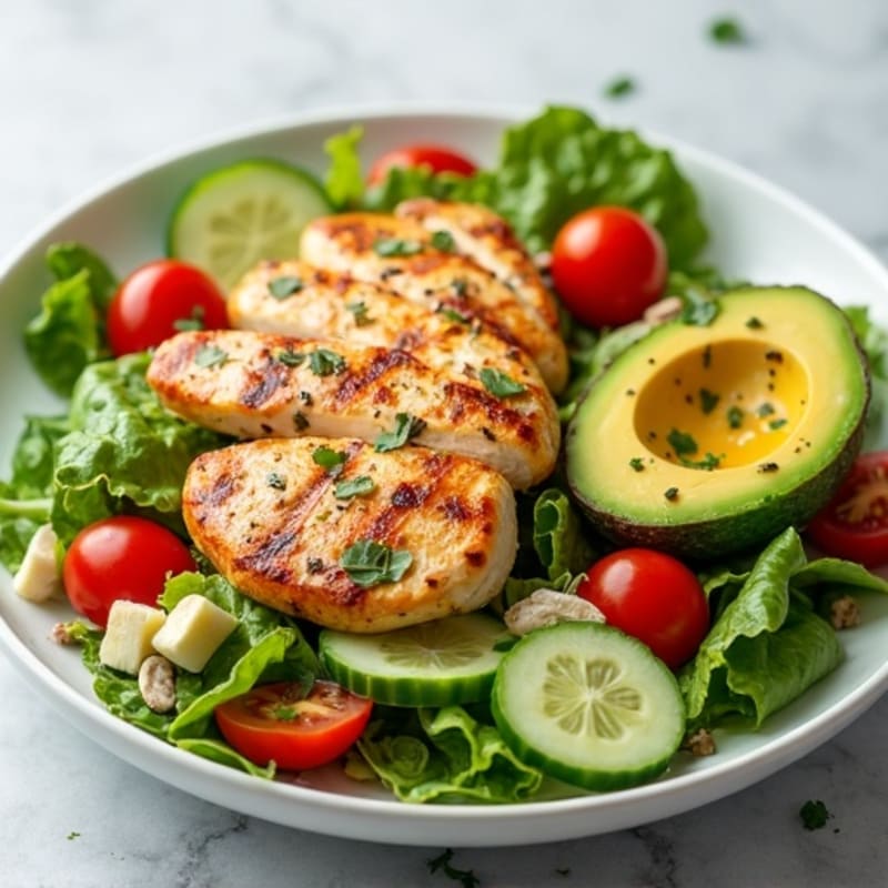 Grilled Chicken and Crisp Avocado Salad
