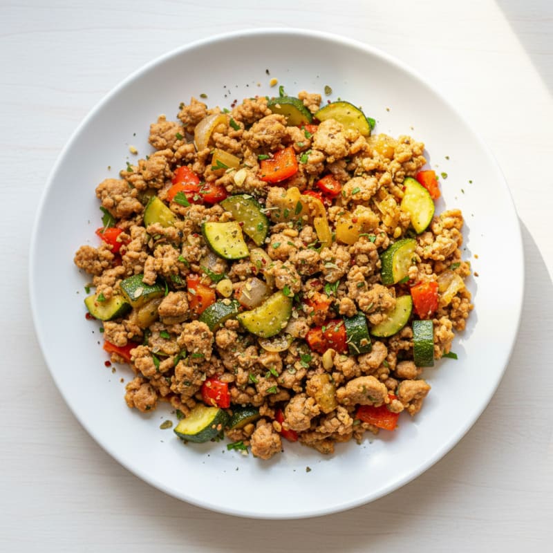 Savory Ground Turkey and Vegetable Skillet