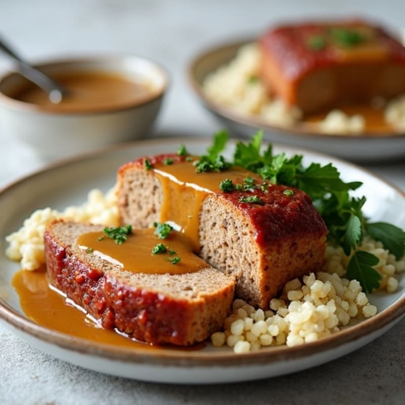 Healthy Lean Meatloaf with Savory Gravy