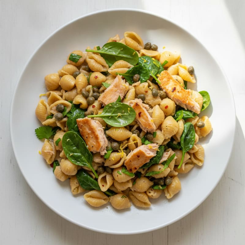 Lemon-Herb Tuna Pasta with Capers
