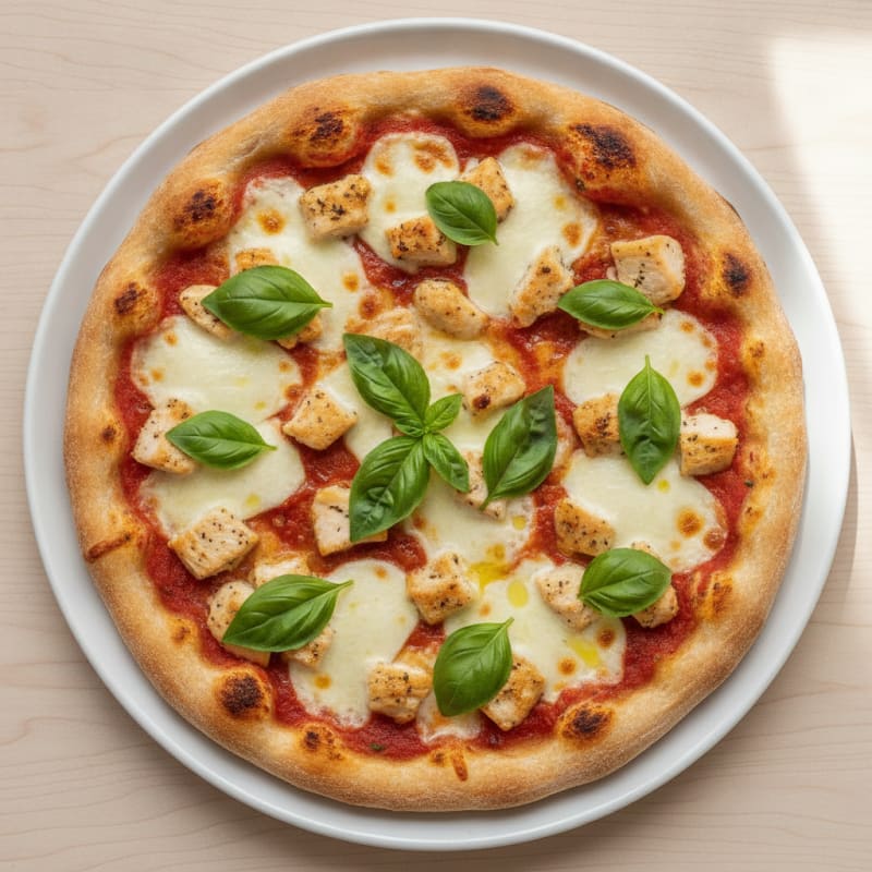 Classic Margherita Pizza with Herb Chicken