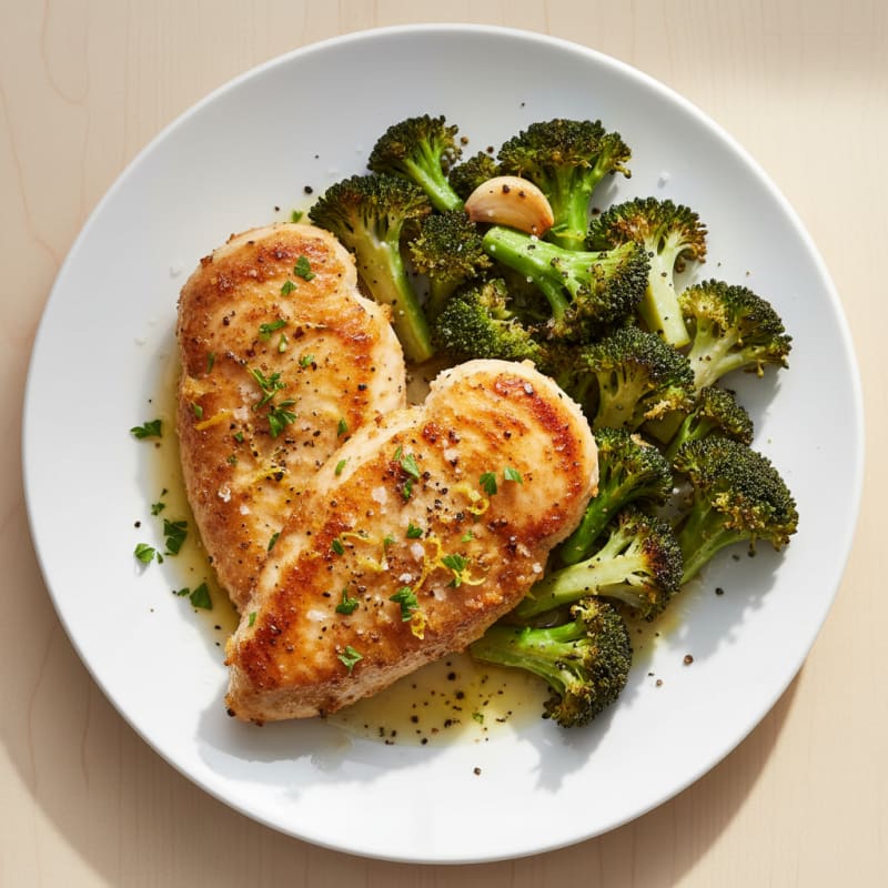 Crispy Lemon-Herb Chicken and Broccoli