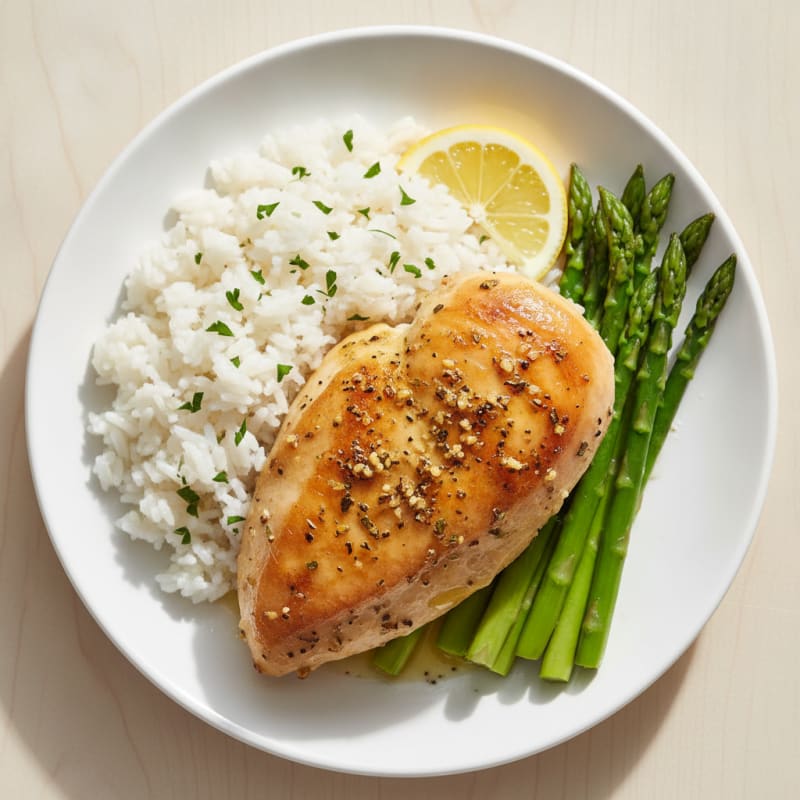 Lemon Herb Roasted Chicken with Rice