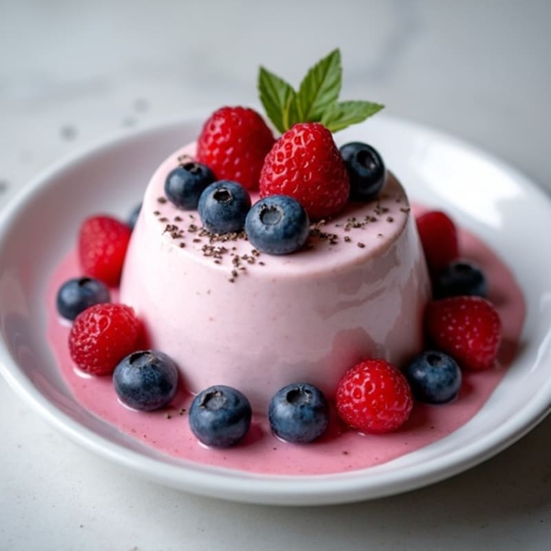 Silky Greek Yogurt Protein Mousse with Berries