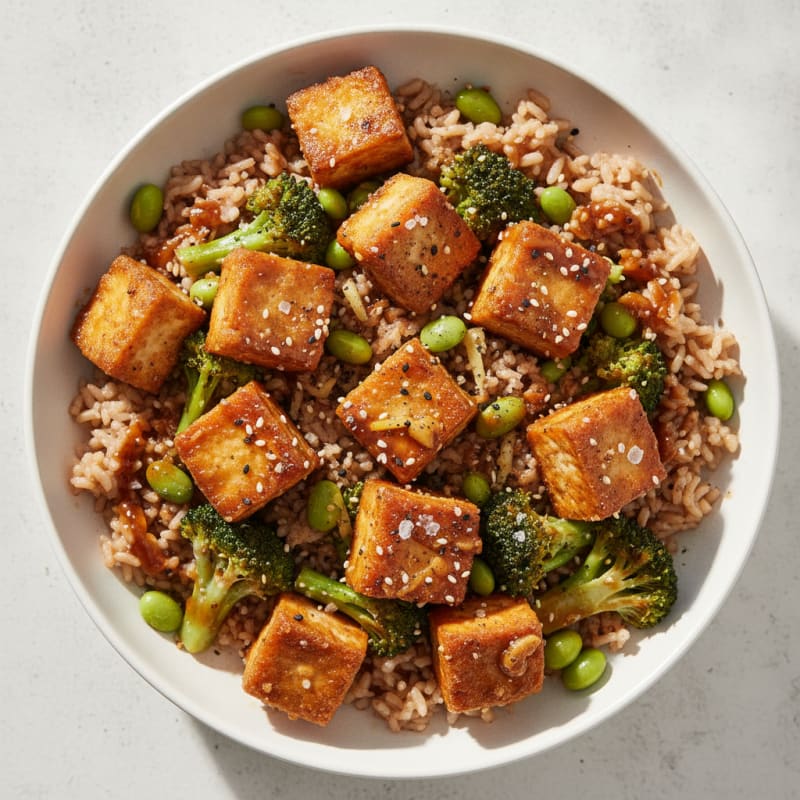 Sesame Tofu & Vegetable Lunch Bowl