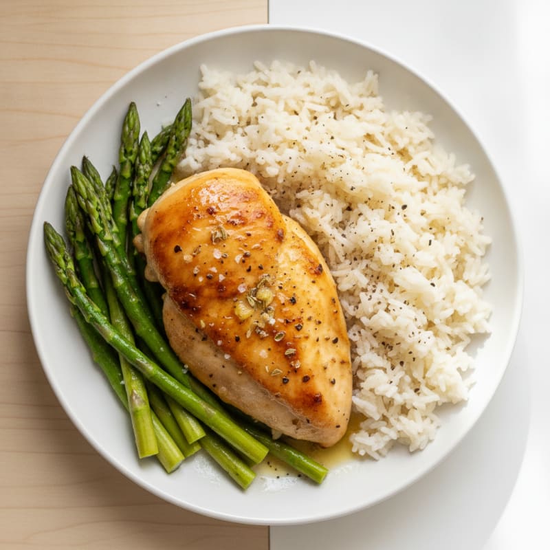 Lemon Herb Roasted Chicken with Rice