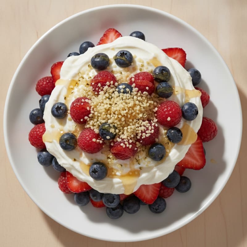Greek Yogurt Protein Parfait with Mixed Berries
