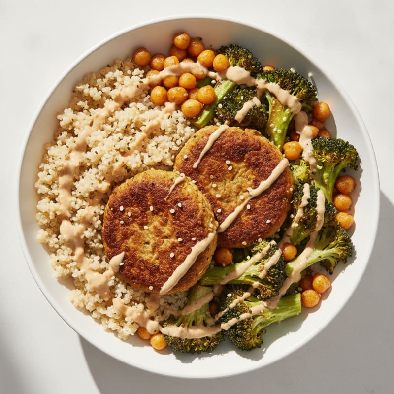 Savory Vegan Patty Power Bowl