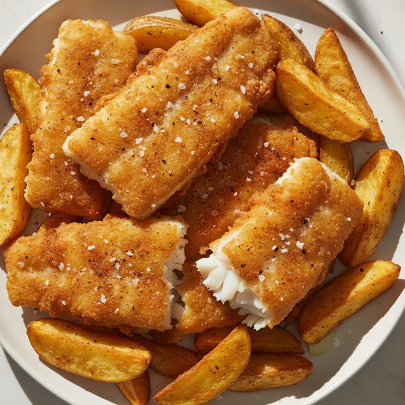 Classic Beer-Battered Cod with Chips