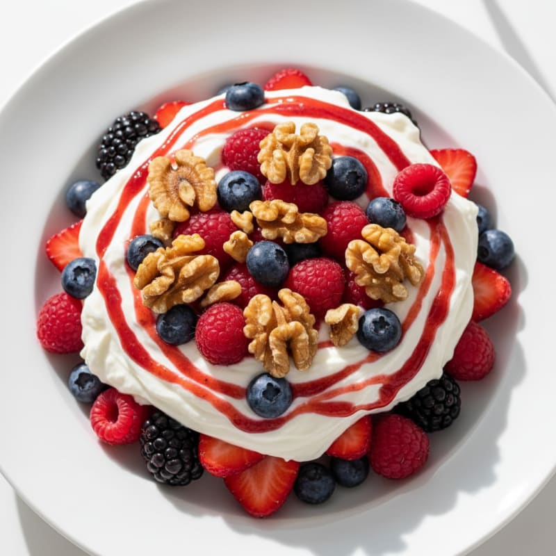 Creamy Greek Yogurt Protein Parfait with Mixed Berries