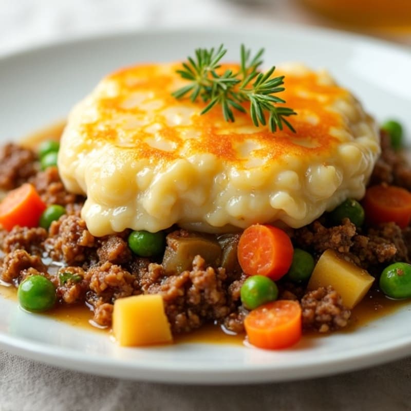 Savory Lean Beef Shepherd's Pie with Creamy Root Vegetable Topping