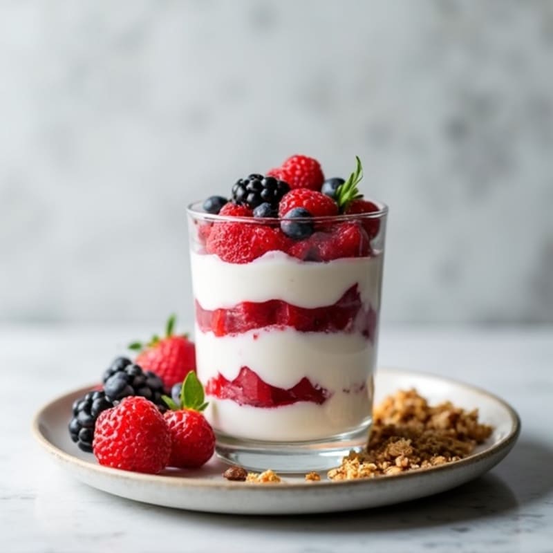 Creamy Greek Yogurt Protein Parfait with Mixed Berries