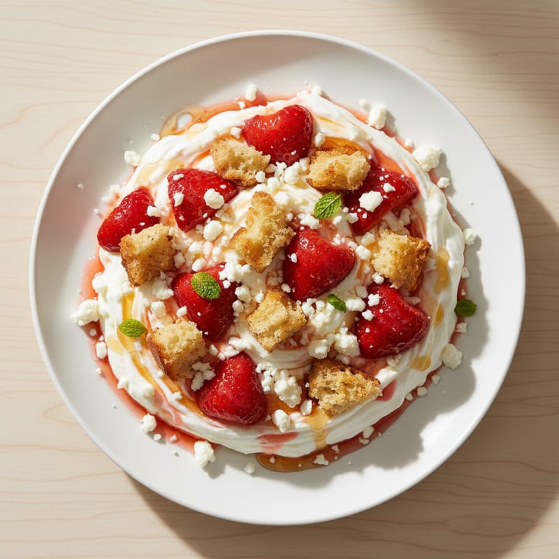 Greek Yoghurt Berry Whip with Feta Crumble