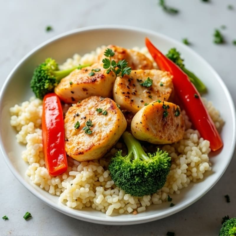 Cauliflower Rice Chicken Stir-Fry