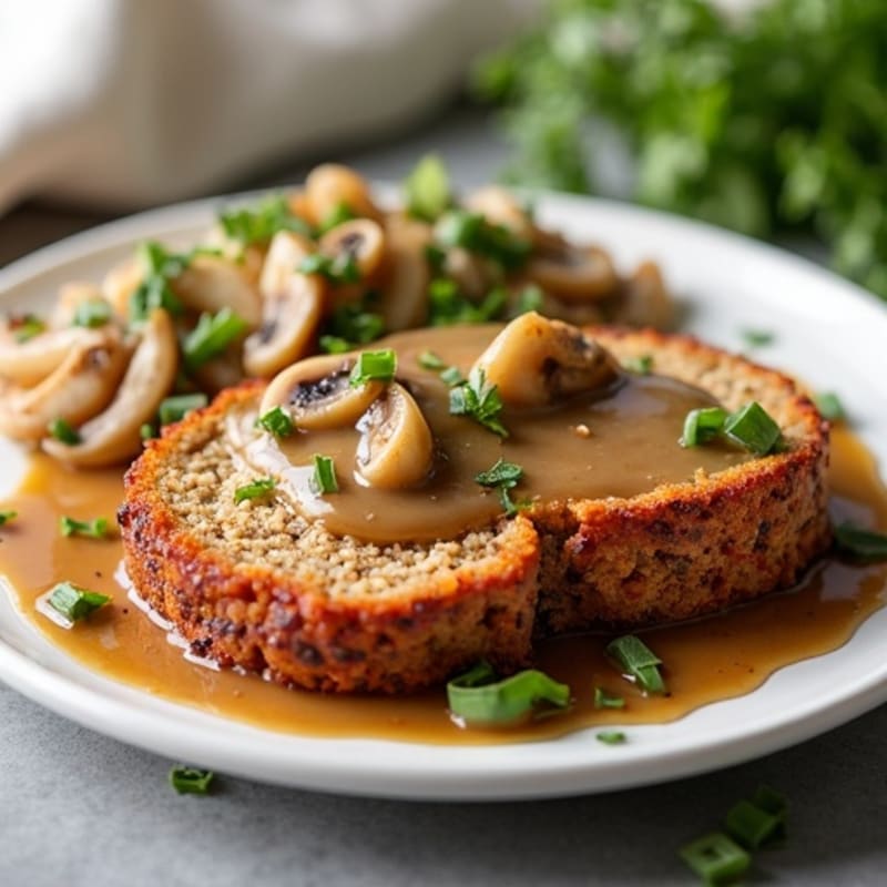 Hearty Turkey Meatloaf with Mushroom Gravy