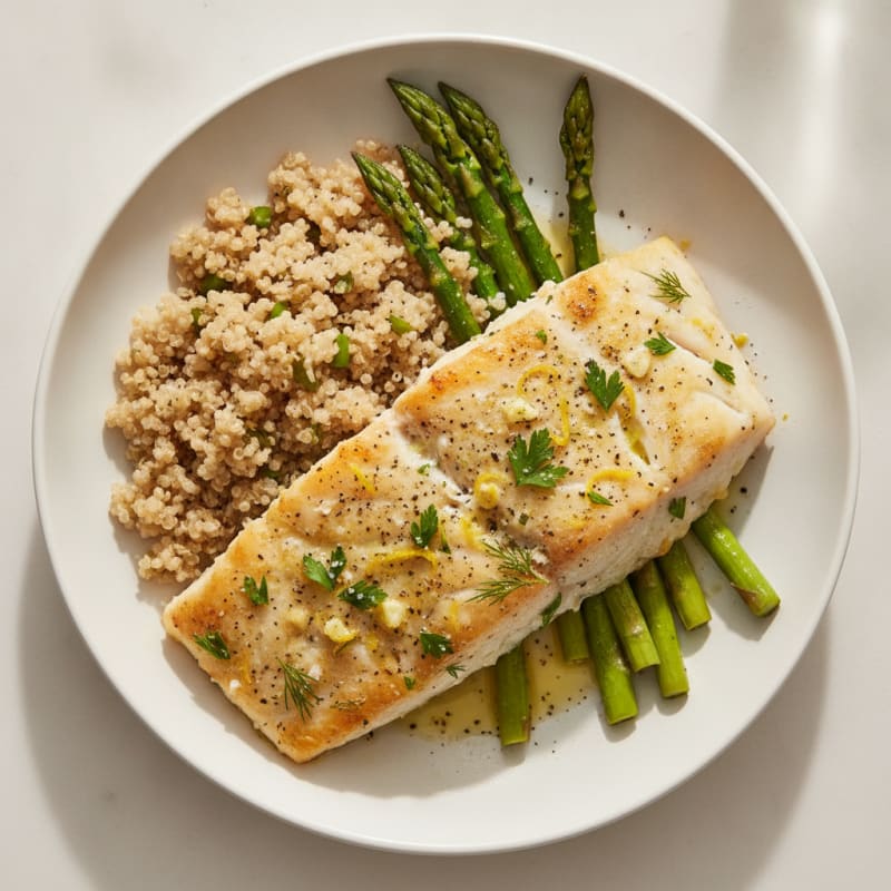 Lemon Herb Baked Alaskan Cod