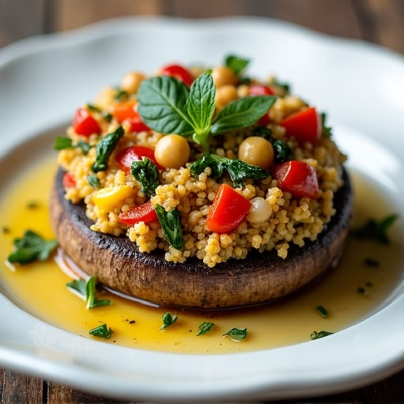 Savory Quinoa and Vegetable Stuffed Portobello Mushrooms