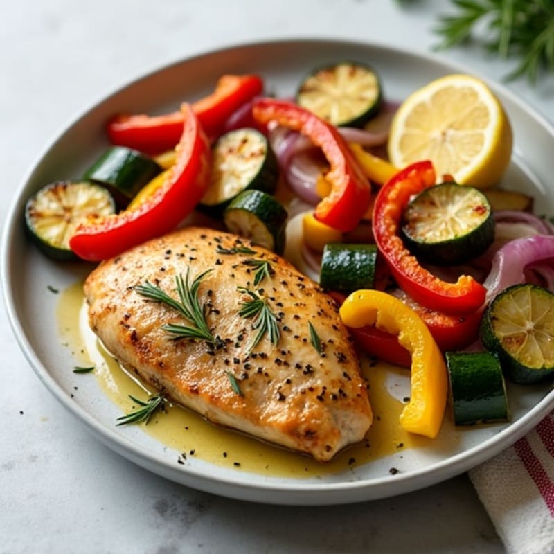 Sheet Pan Lemon Herb Chicken with Crispy Roasted Vegetables