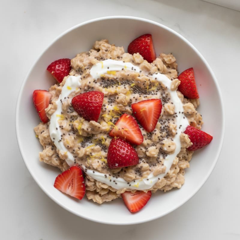 Strawberry Shortcake Overnight Oats