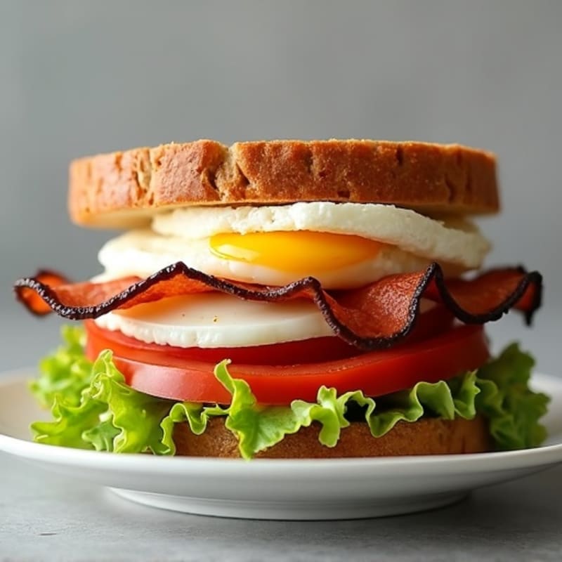 Crispy Turkey Bacon Lettuce Tomato Stack