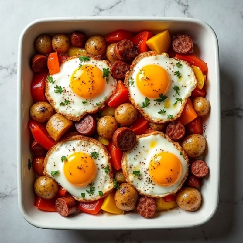 Sheet Pan Italian Sausage and Roasted Potato Bake
