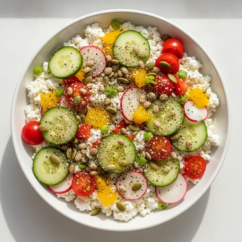 Savory Cottage Cheese Vegetable Bowl