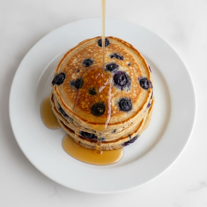 Blueberry Ricotta Protein Pancakes