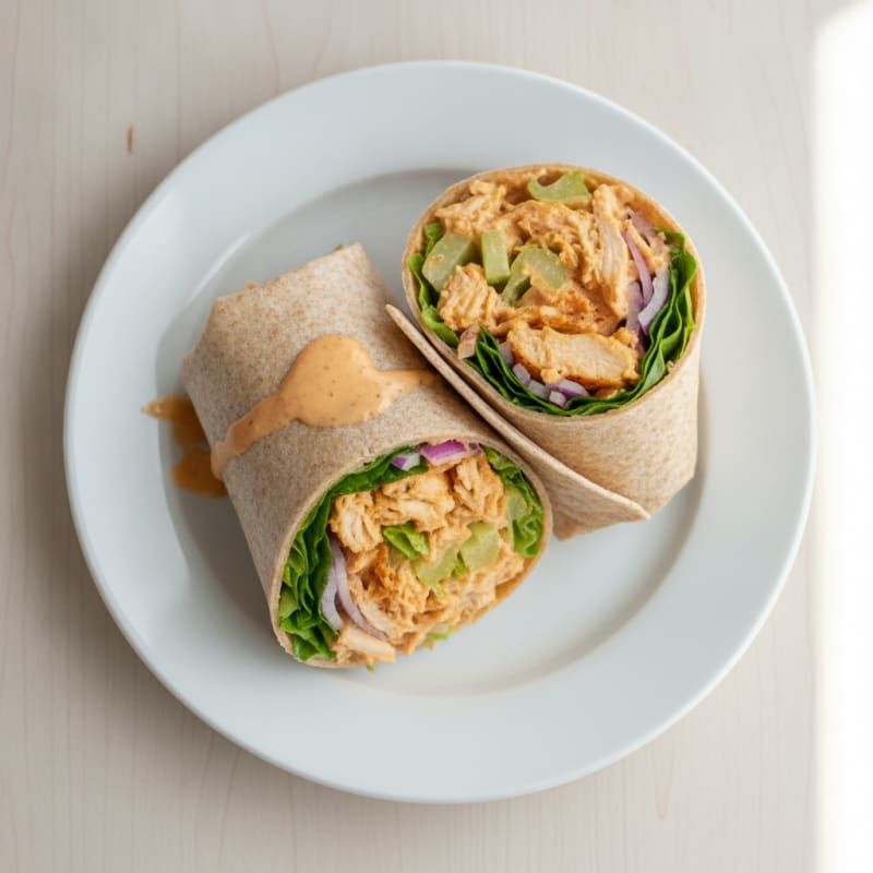 Buffalo Ranch Chicken Salad Wraps