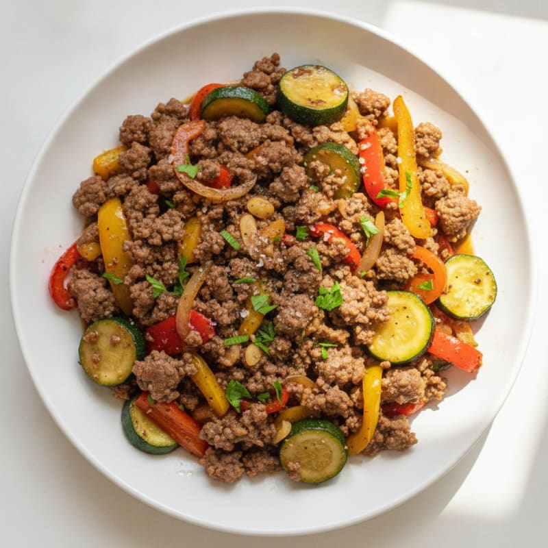 Ground Beef and Vegetable Skillet
