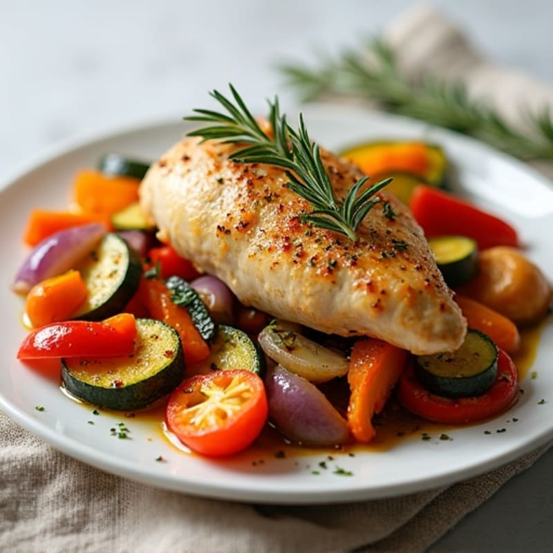 Herb-Roasted Chicken with Roasted Vegetables