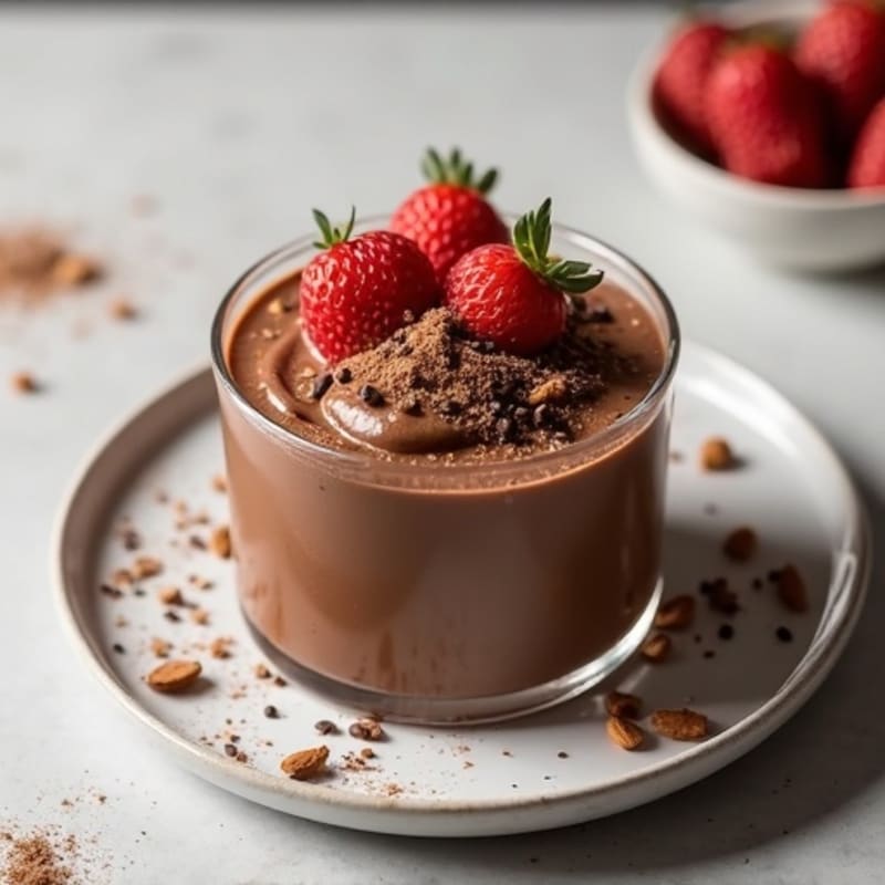 Silky Chocolate Protein Pudding with Chia Seeds