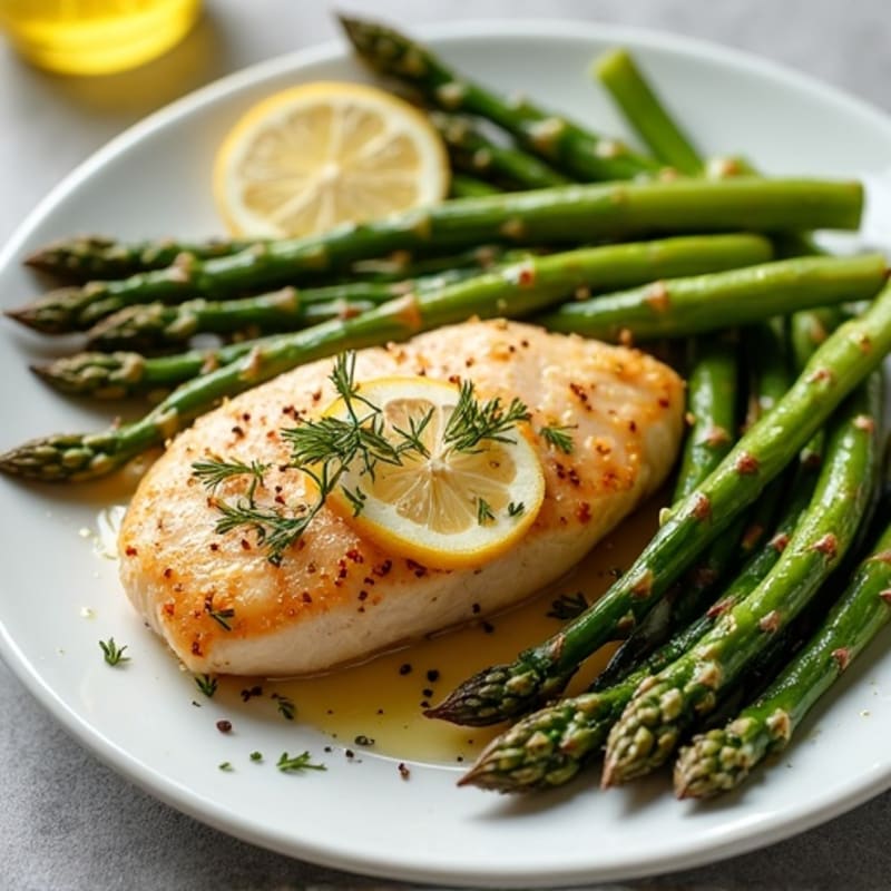 Sheet Pan Lemon Herb Chicken and Crispy Roasted Asparagus