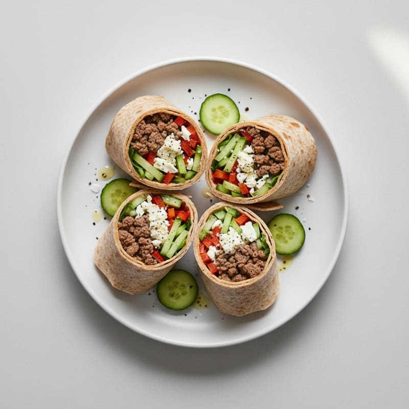 Tender Beef and Crispy Vegetable Wraps