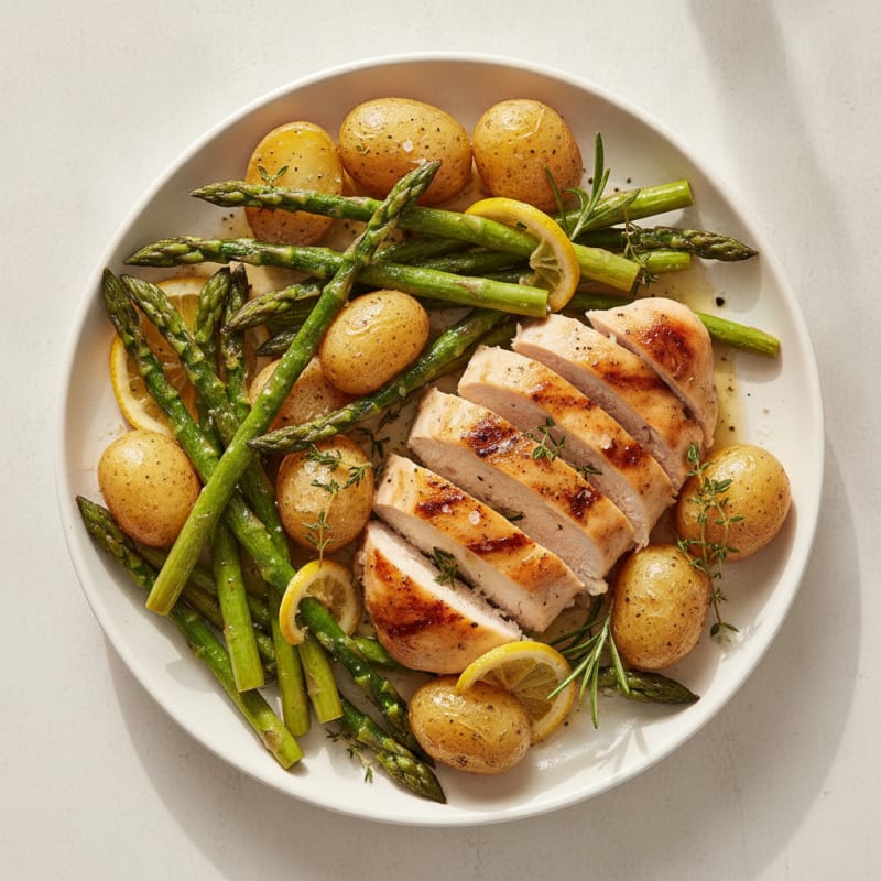 Sheet Pan Lemon Herb Chicken with Asparagus