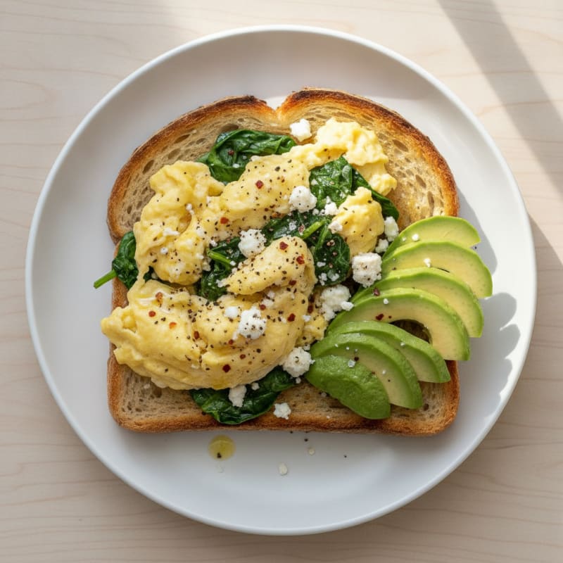 Savory Eggs with Sourdough Toast