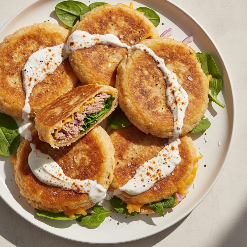 Spiced Tuna and Cheese Rice Paper Wraps
