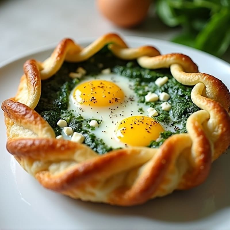 Crispy Spinach Feta Phyllo Pie