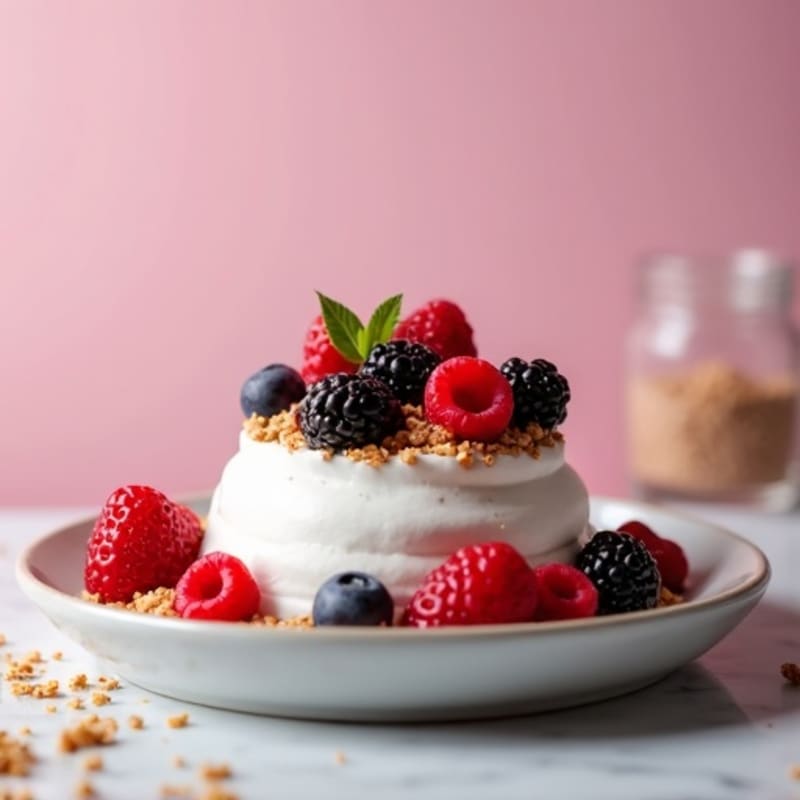 Silky Greek Yogurt Protein Mousse with Mixed Berries